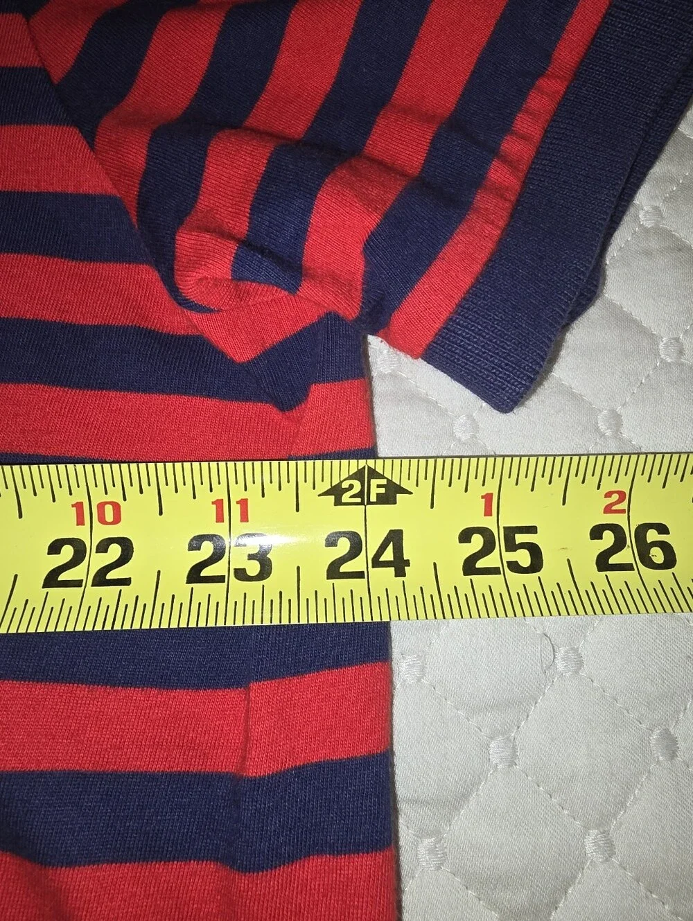 XL - Ralph Lauren Polo Men’s Red & Navy Striped Shirt. ( PRISTINE CONDITION)